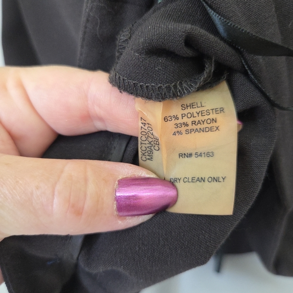Calvin Klein Chocolate Brown Wide-Leg Dress Pants Size 6 - Picture 4 of 5